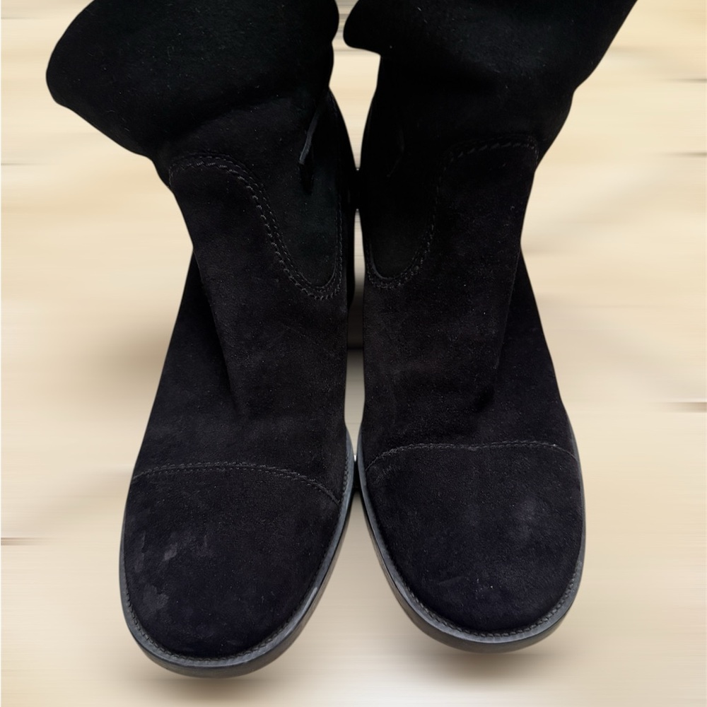 Salvatore Ferragamo slip-on suede ankle boots 
Size 6.5 B